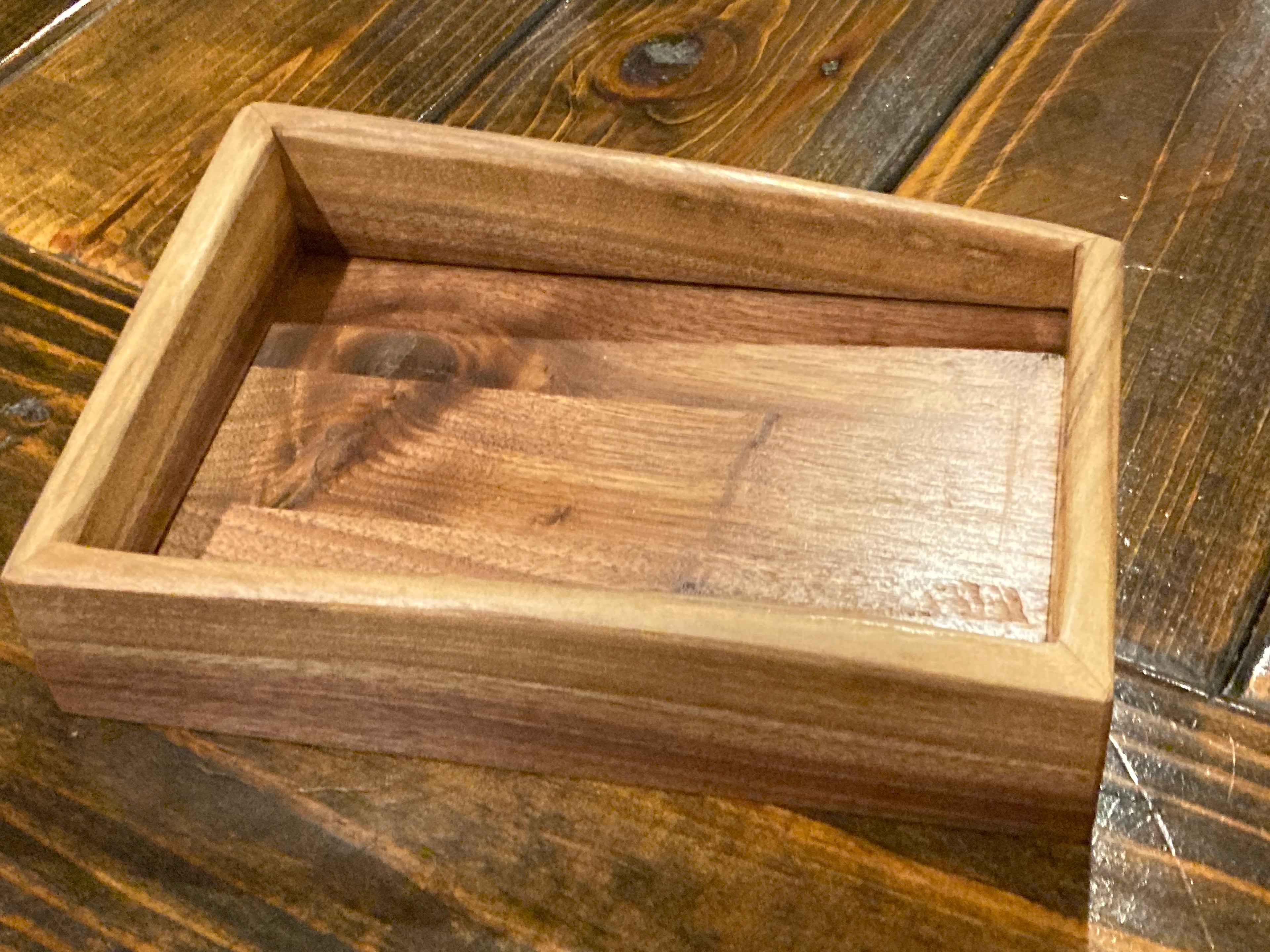 Black Walnut Live Edge Dice Tray