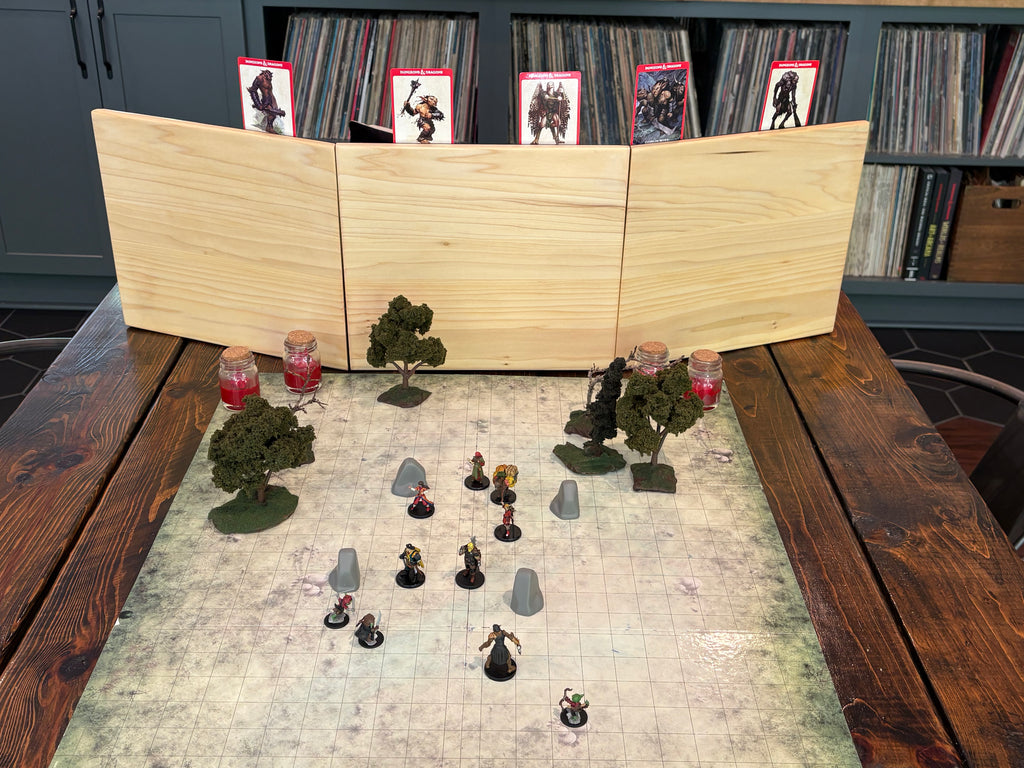 Handmade Solid Maple Game Master Screen — 3-Panel, Danish Oil Finish