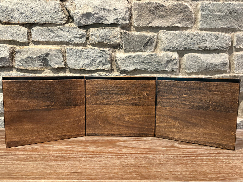 Handmade Solid Maple Game Master Screen — 3-Panel, Jacobean Finish